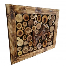 Wooden slices panel - handmade - model TR001 - aac0075