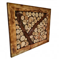 Wooden slices panel - handmade - model TR001 - aac0091