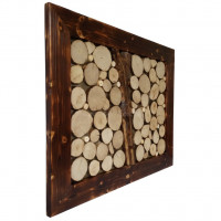 Wooden slices panel - handmade - model TR004