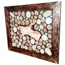 Wooden slices panel - handmade - model TR005
