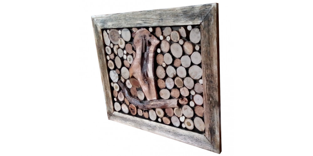 Wooden slices panel - handmade - model TR006