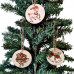 Set de 6 ornamente din lemn pirogravate, decoratiuni rustice de Craciun