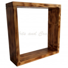Square wooden shelf