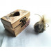 Cutiuta din lemn, inimioara, cu lavanda 8x5.5x4.5 cm - model 2