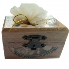 Wooden box, heart, with lavender 8x5.5x4.5 cm - model 2