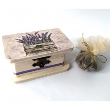 Wooden box, with lavender 10x6x4.5 cm - model 7