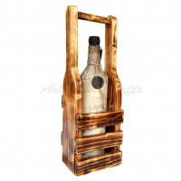 Wooden rack, handmade, for one wine bottle - code aac0260