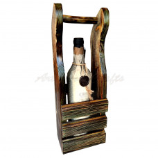 Wooden rack, handmade, for one wine bottle - code aac0264
