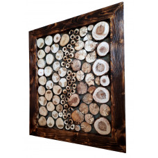 Wooden slices panel - handmade - model TR008