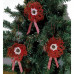 Set de 5 ornamente handmade din iuta pentru bradul de Craciun