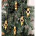 Set 5 decoratiuni din margele de lemn pentru bradul de Craciun