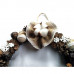 Coronita impodobita cu elemente naturale, decor rustic de Craciun 30-35 cm