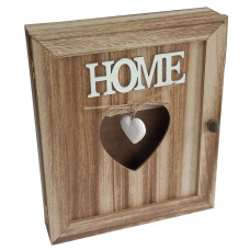 Cutie decorativa de lemn, pentru chei, model inima