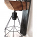 Aplica de perete din lemn de pin si metal, handmade, stil rustic–industrial
