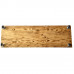 Suport depozitare sub pat din lemn de pin ars, cu roti pivotante si pirogravura handmade – 80×20 cm