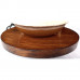 Aplica de perete - plafoniera rustica din ceramica si lemn de pin