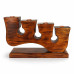Suport din lemn pentru 4 lumanari – model rustic handmade – cu lumanari incluse Suport din lemn pentru 4 lumanari – model rustic handmade – cu lumanari incluse