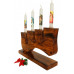 Suport din lemn pentru 4 lumanari – model rustic handmade – cu lumanari incluse Suport din lemn pentru 4 lumanari – model rustic handmade – cu lumanari incluse