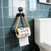 Suport Rustic din Franghie pentru Hartie Igienica sau Prosop, Prindere pe Perete, Negru Mat