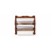 Suport Multifunctional din Lemn Ars si Lacuit pentru Folie si Prosoape, Nuanta Stejar Inchis, 37x33 cm