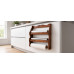 Suport Multifunctional din Lemn Ars si Lacuit pentru Folie si Prosoape, Nuanta Stejar Inchis, 37x33 cm