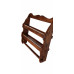 Suport Multifunctional din Lemn Ars si Lacuit pentru Folie si Prosoape, Nuanta Stejar Inchis, 37x33 cm