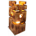 Wooden lamp with cutouts - code aac0356