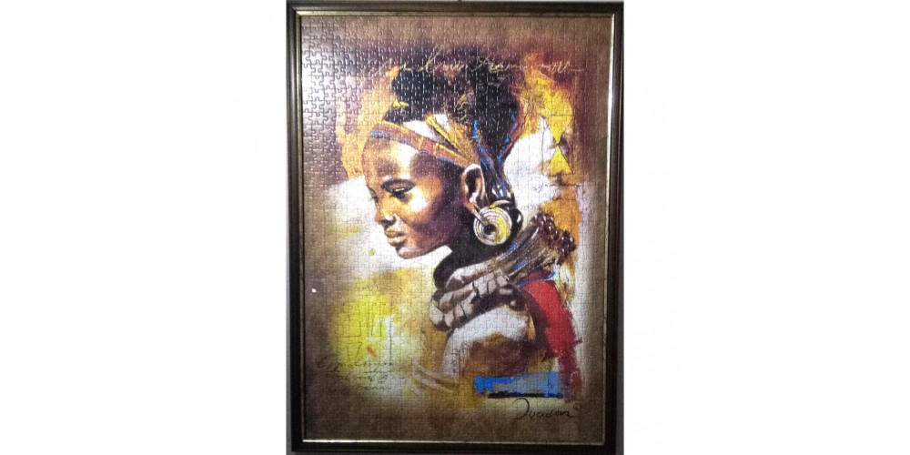 Puzzle inramat "African Beauty"