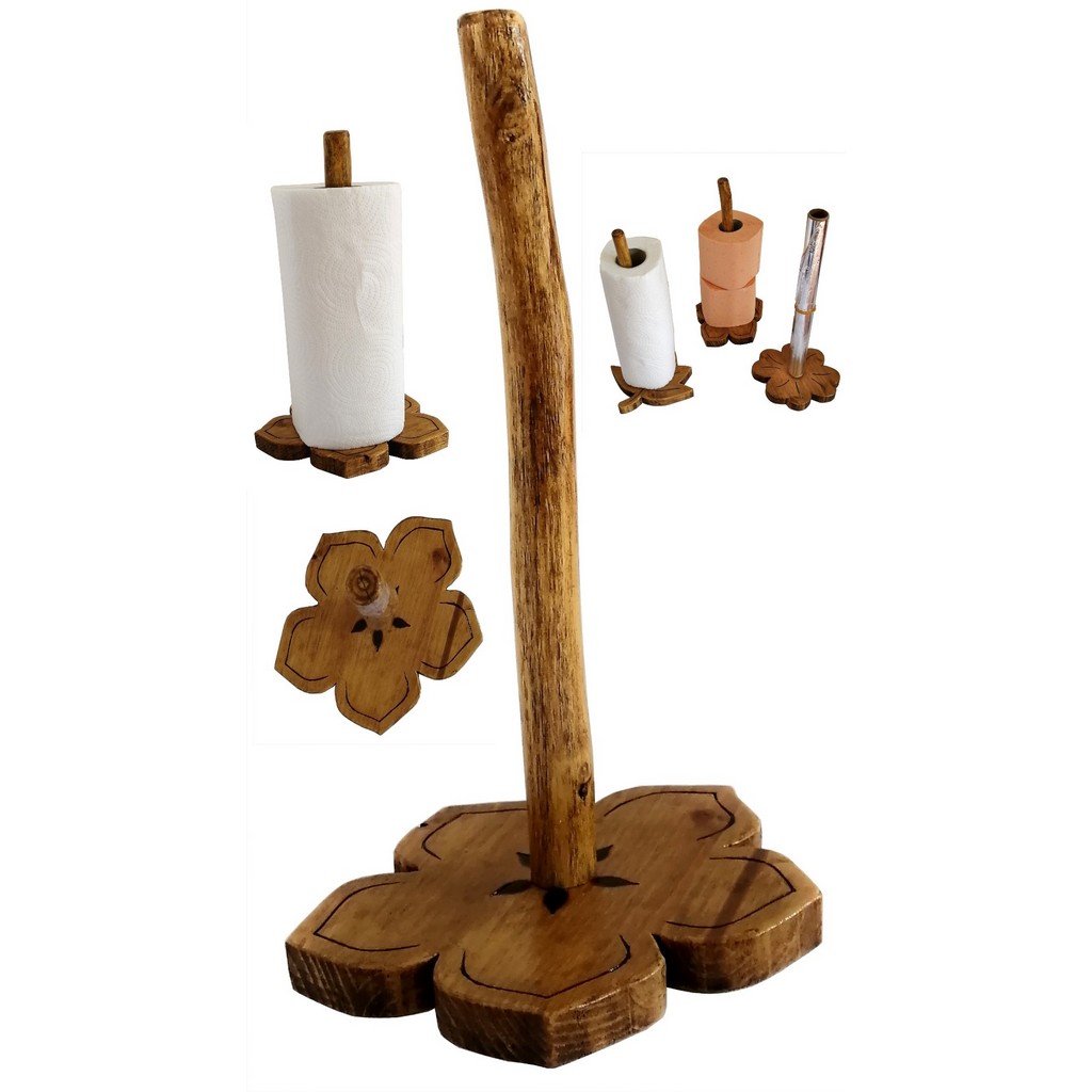 Suport de bucatarie pentru role de servetele - model floare