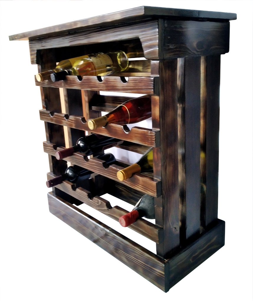 Suport din lemn pentru 20 de sticle de vin Suport din lemn pentru 20 de sticle de vin