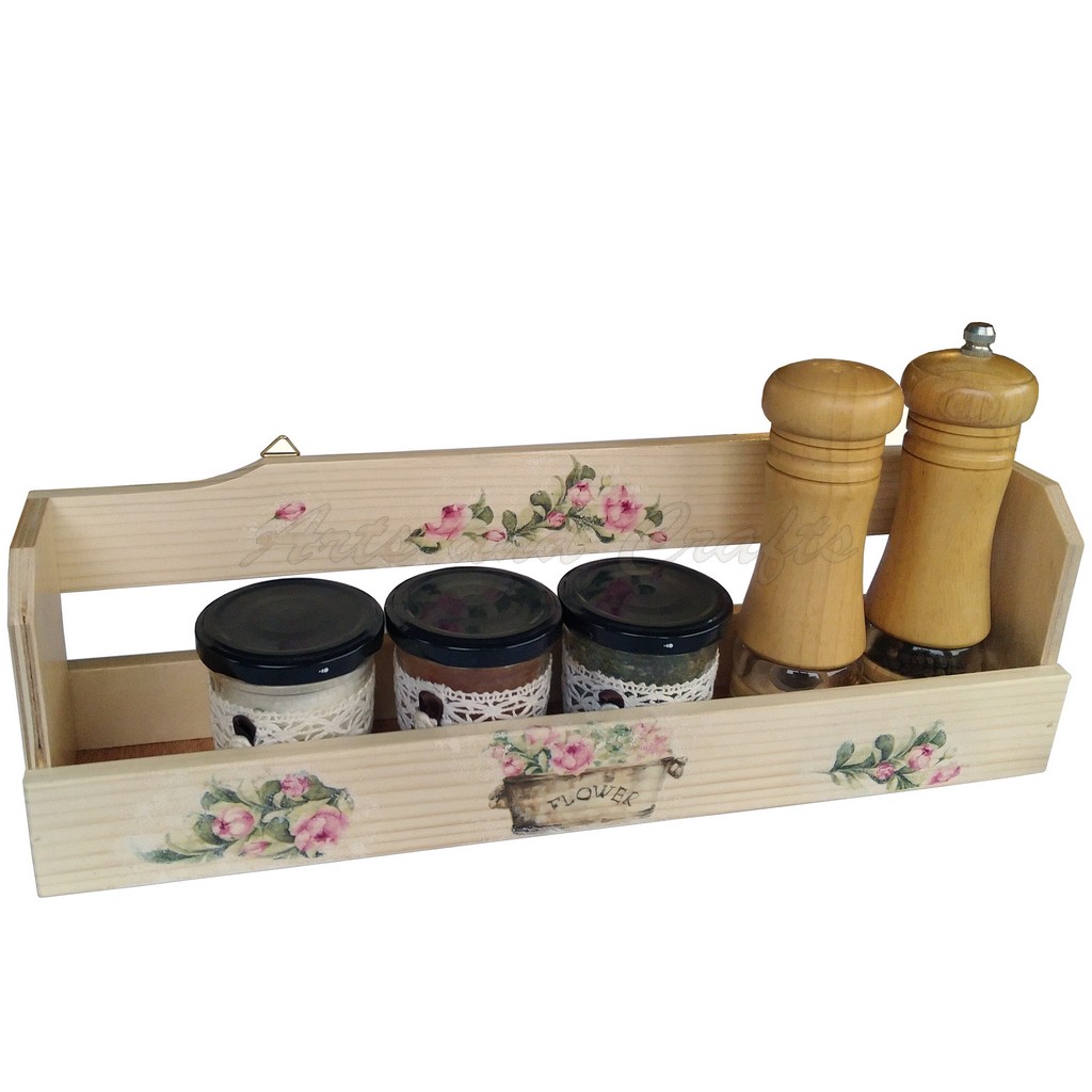 Suport din lemn pentru condimente model "Flower"