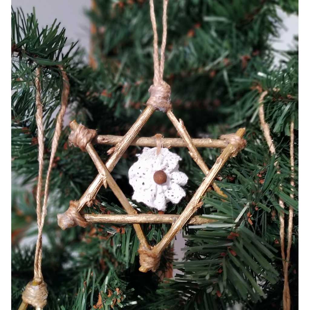 Set of 5 handmade stars for the Christmas tree