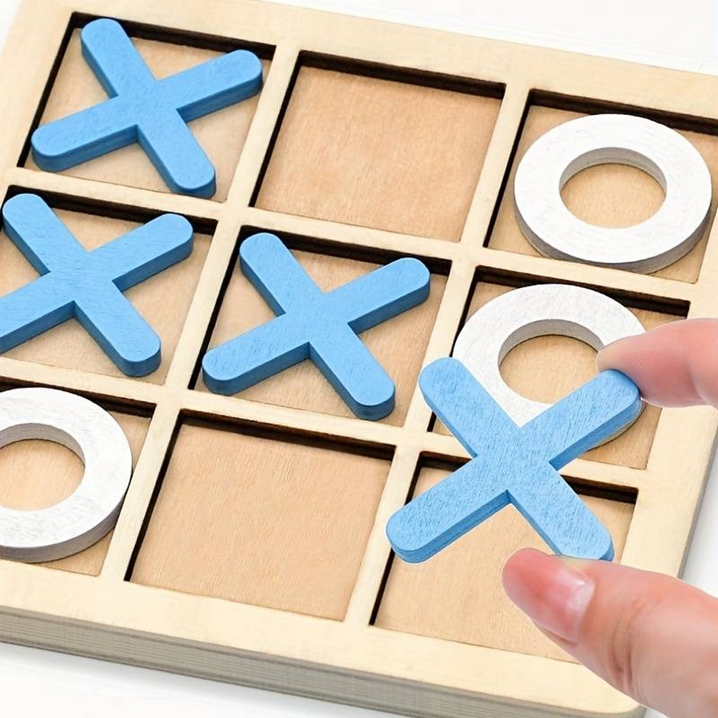 Joc Tic-tac-toe - X si 0 din lemn