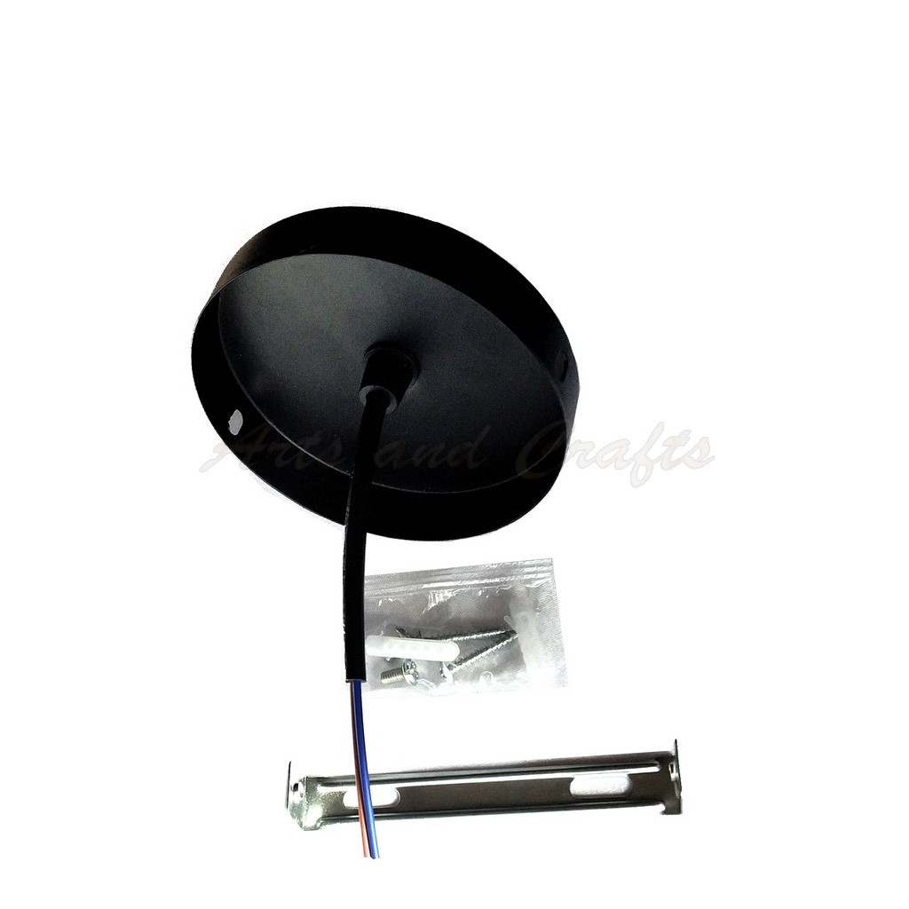 Pendul vintage negru mat decorat cu iuta, dulie E27 Pendul vintage negru mat decorat cu iuta, dulie E27