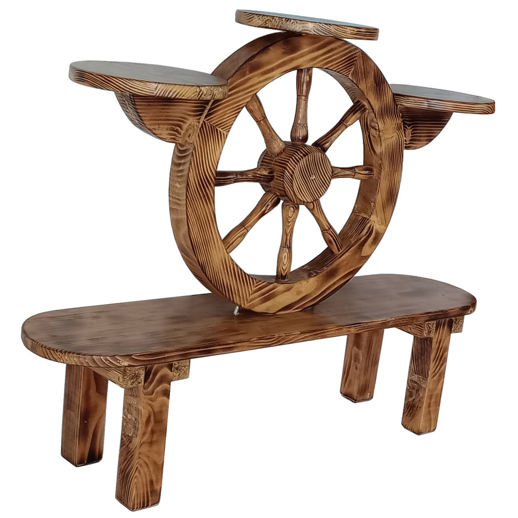 Suport de flori handmade din lemn de pin